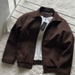 TWIL HARRINGTON JACKET CHOCOLATE